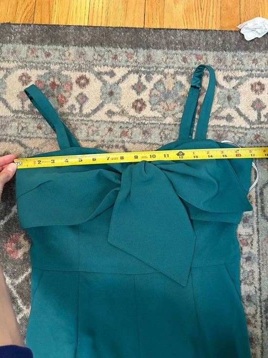 Lilly Pulitzer Teal Bow-Front Kavia Jumpsuit - Picture 8 of 10